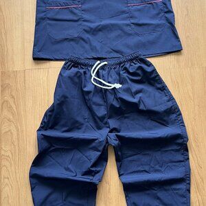 Scrubs Dark Navy top and Dark Navy pants Men's size M NWNT